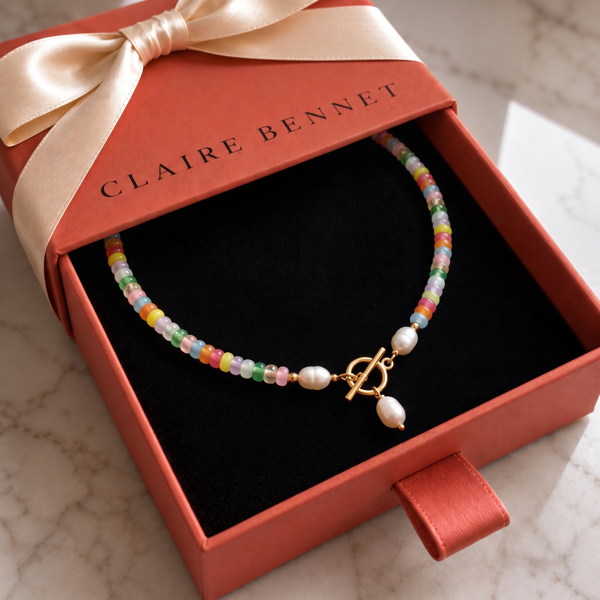 Candy Bead Pearl Necklace