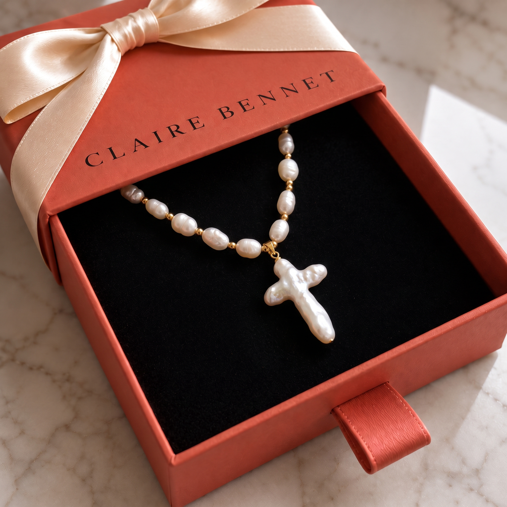Pearl Cross Necklace