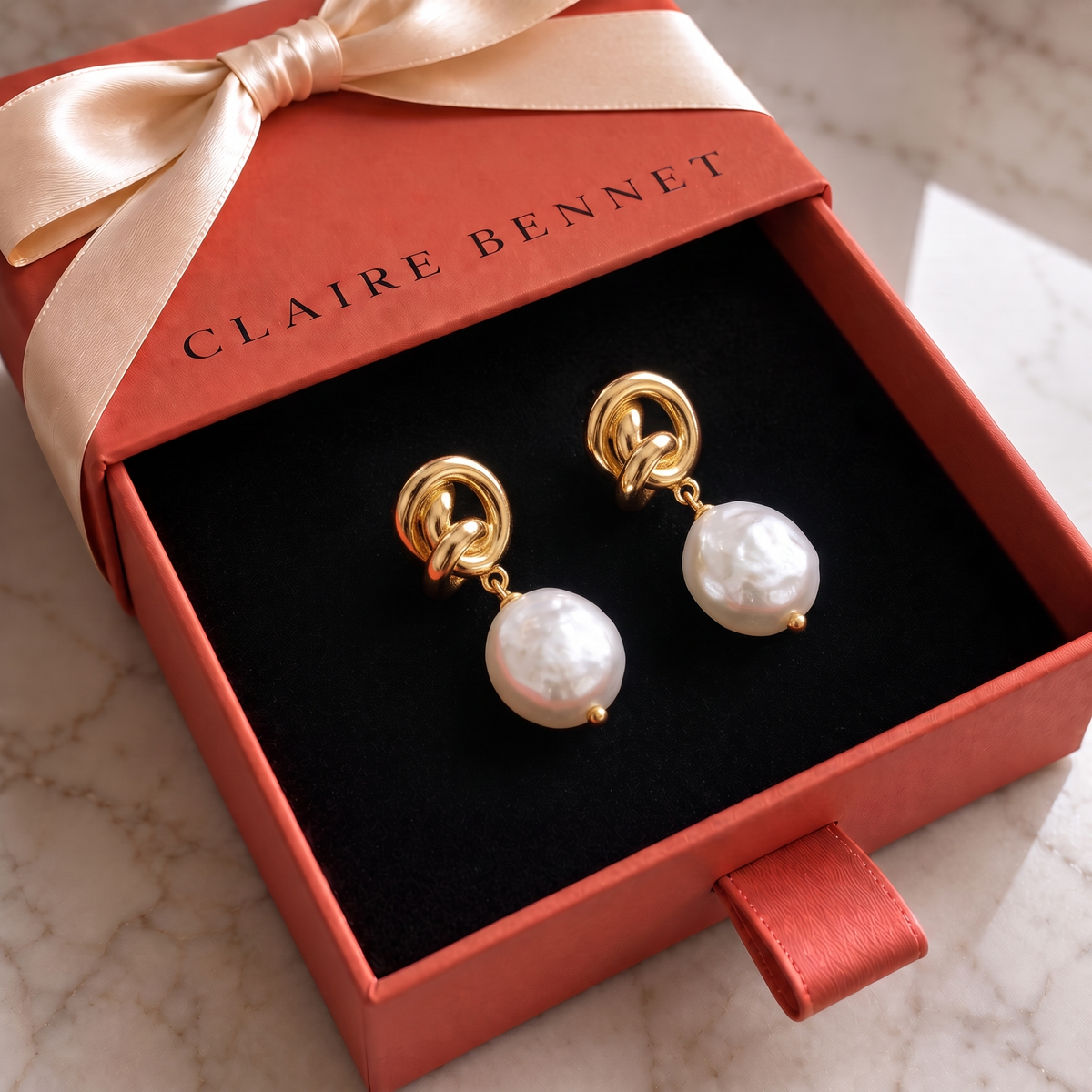 Pearl Knot Earrings