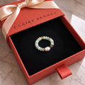 Turquoise Bead Pearl Ring